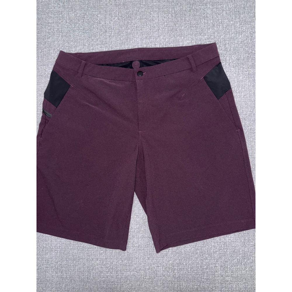 Lululemon Mens Commission Athletic Shorts Burgundy‎ Purple Size 38 Hiking EUC